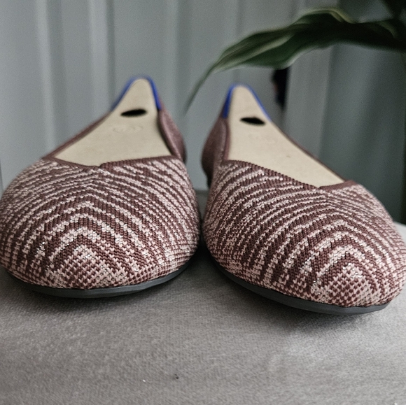 Rothy's Pink and Mauve Metallic Striped flats - Picture 5 of 10